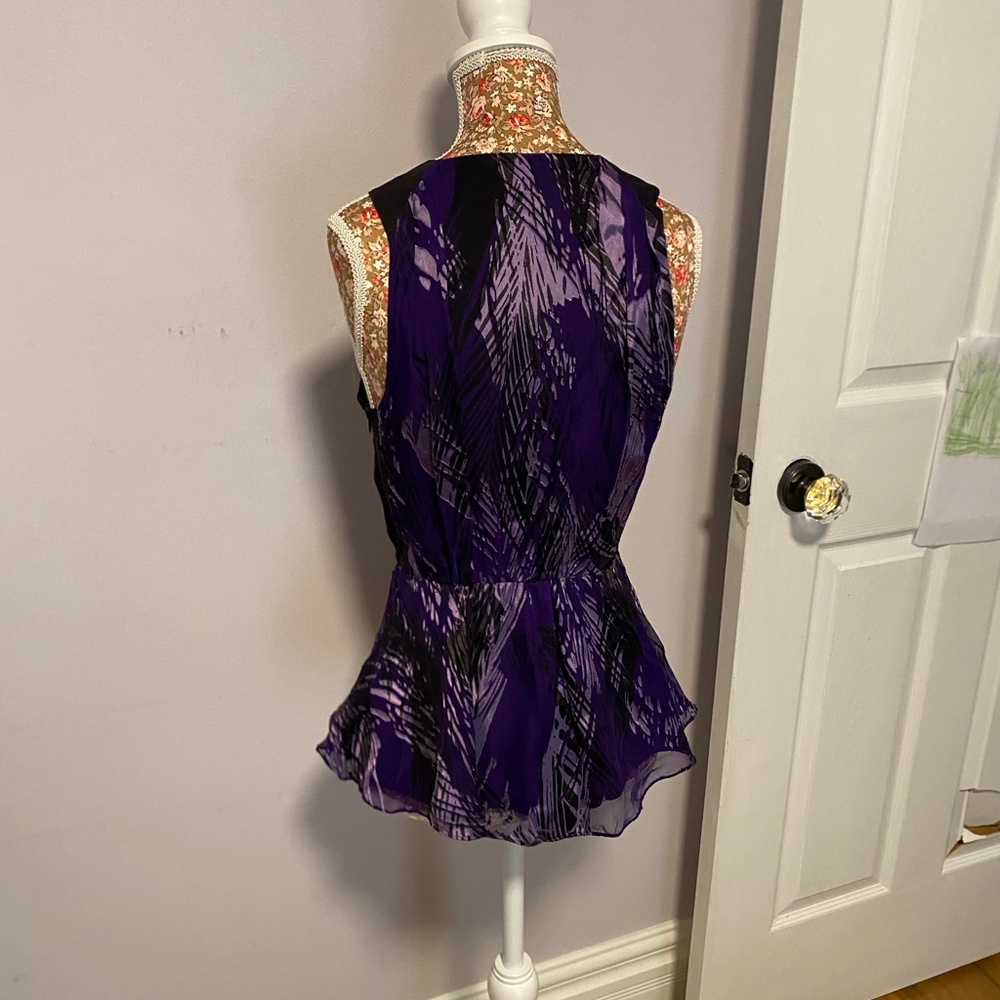 Guess by Marciano Black and Purple top - Picture 3 of 5